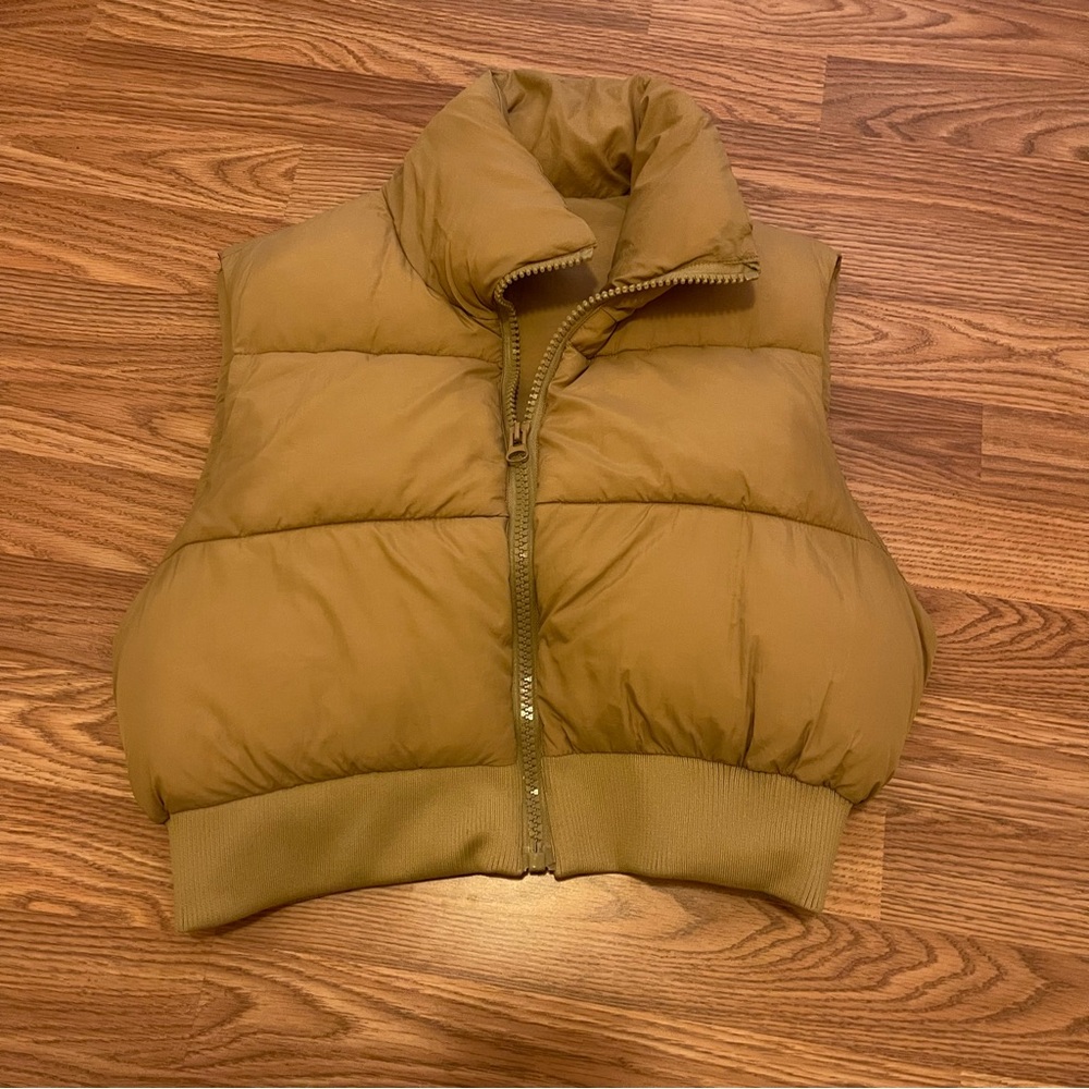 Tan Cropped Vest